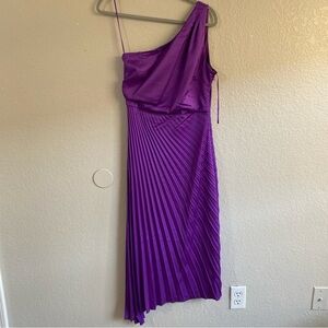 Sam Edelman One Shoulder Ruched Dress Purple
